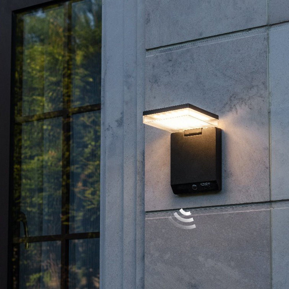 Modern Acrylic Solar Sensor  IP65 Waterproof Outdoor Wall Light