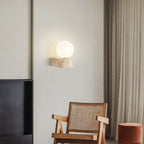 Travertine Hemisphere Wall Sconce