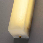 Edge Modern Rectangular Alabaster Outdoor Wall Light