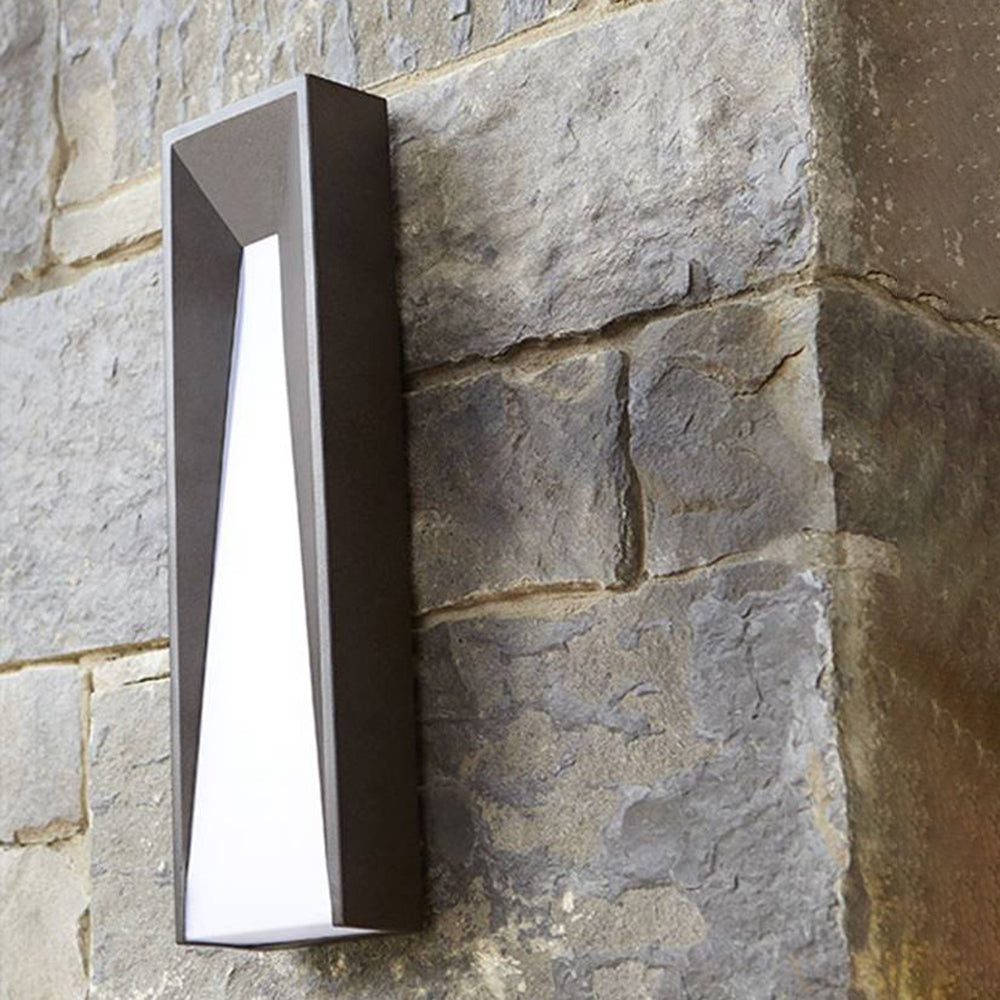 Modern Rectangular Metal IP65 Waterproof Outdoor Wall Light