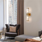 The Lumina Bloom Brass Crystal Japandi Wall Lamp