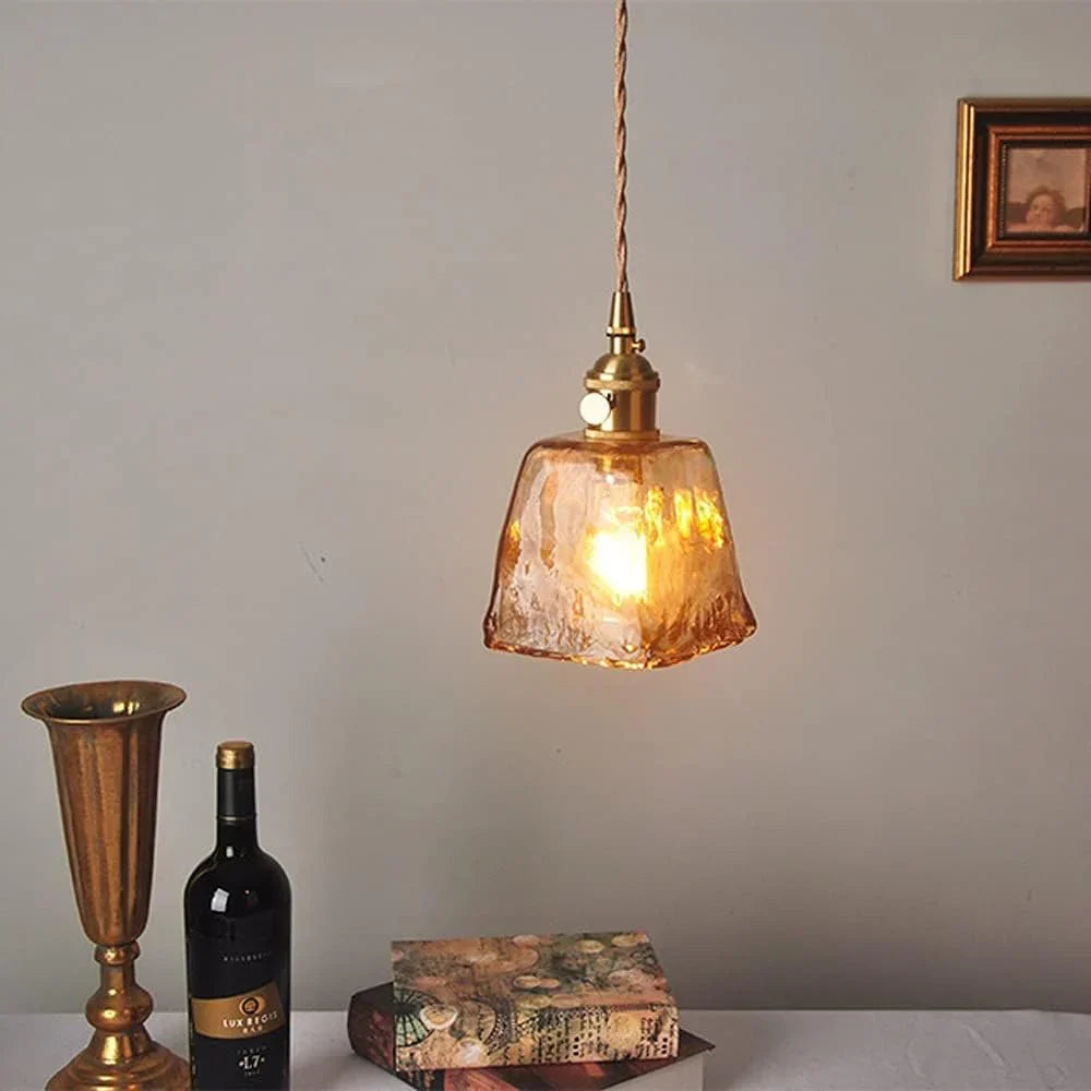Aurex Vintage Brass Globe Pendant Light
