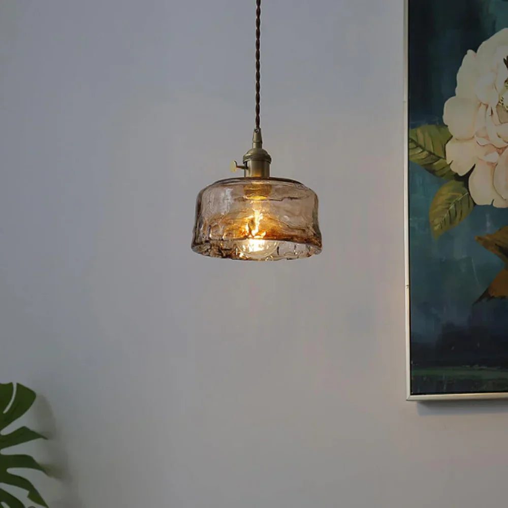 Aurex Vintage Brass Globe Pendant Light