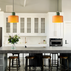 Nordic Iron Body Two-Tone Glass Pendant Light
