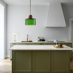 Nordic Iron Body Two-Tone Glass Pendant Light
