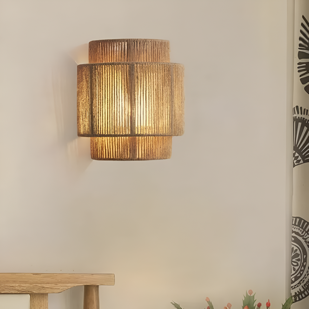 Bohemian Vintage Hand Woven LED Wall Light