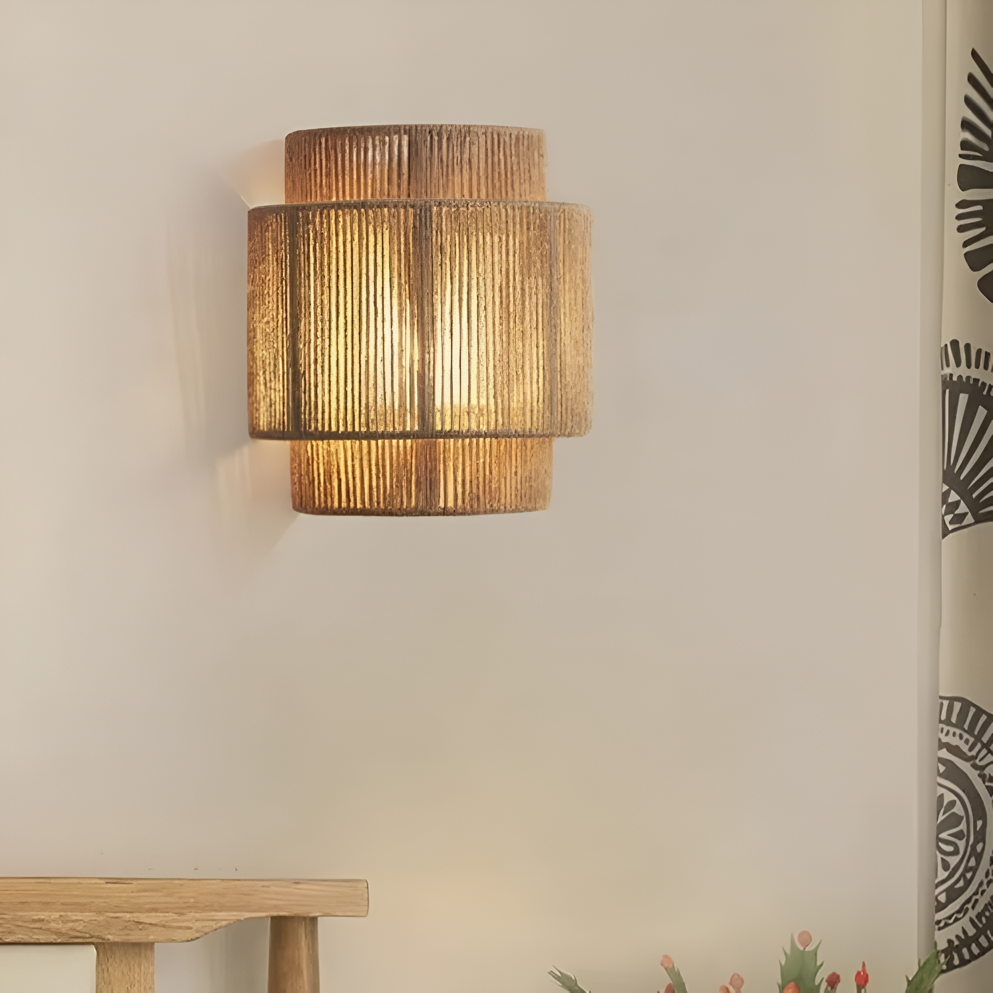 Bohemian Vintage Hand Woven LED Wall Light