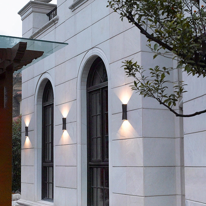 Orr Minimalist Torch Metal Acrylic LED Outdoor Wall Lamp