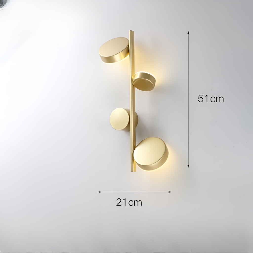 Nordic Creative Multi-Disc Line Wall Light