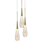 Round Droplet Panel Wiltshire Crystal Pendant Light