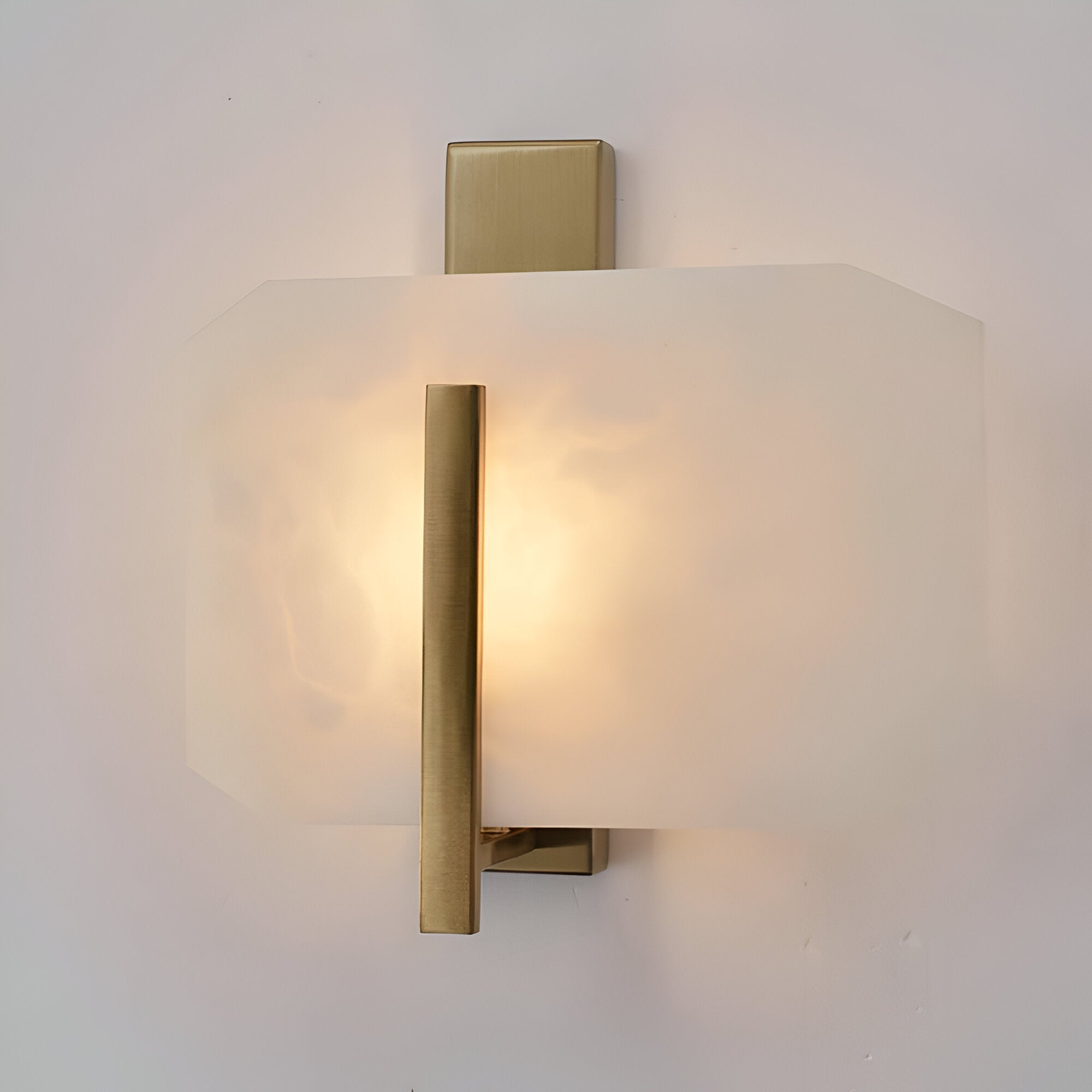 Nordic Natural Alabaster Stone Square Wall Light