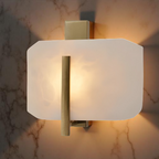 Nordic Natural Alabaster Stone Square Wall Light