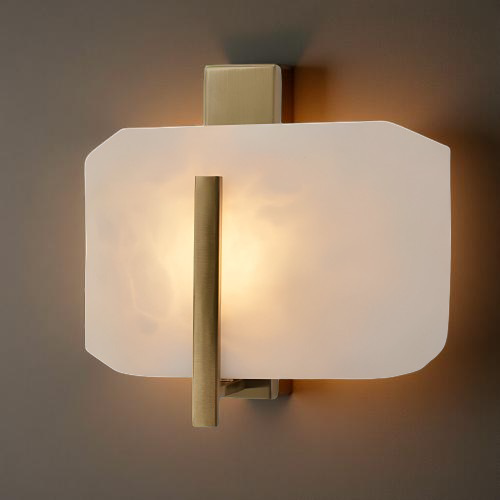 Nordic Natural Alabaster Stone Square Wall Light