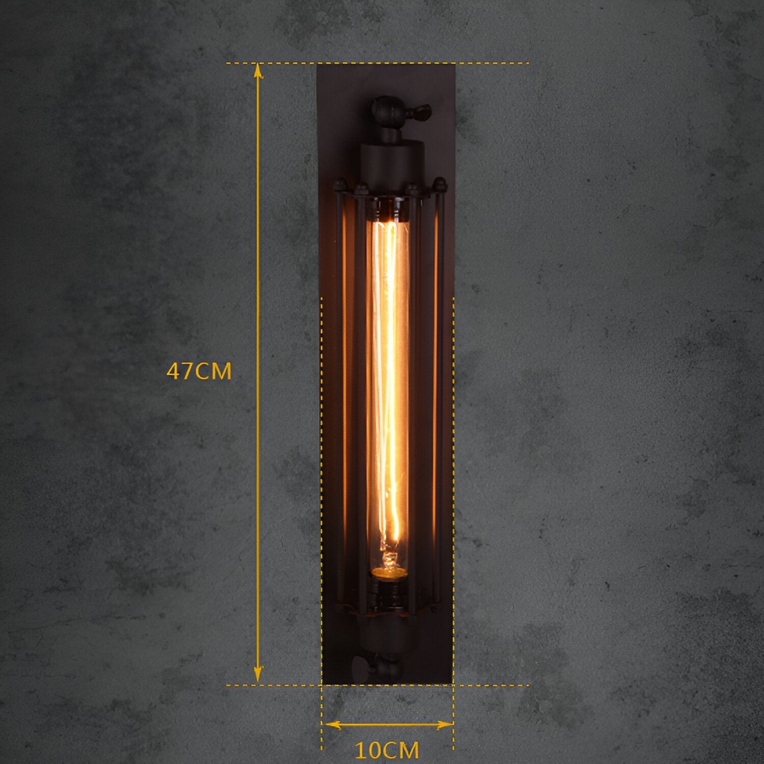 Retro Industrial Edison Long Flute Wall Light