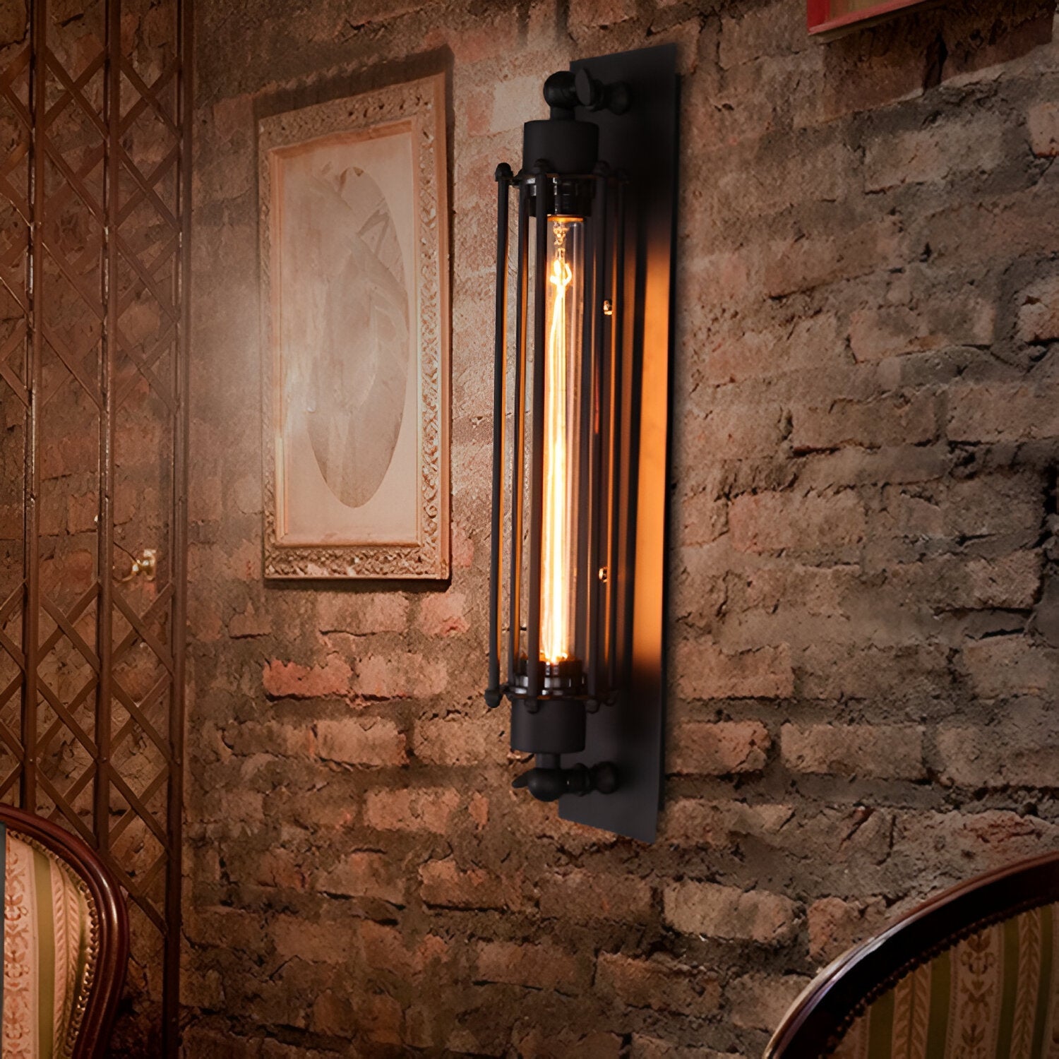 Retro Industrial Edison Long Flute Wall Light