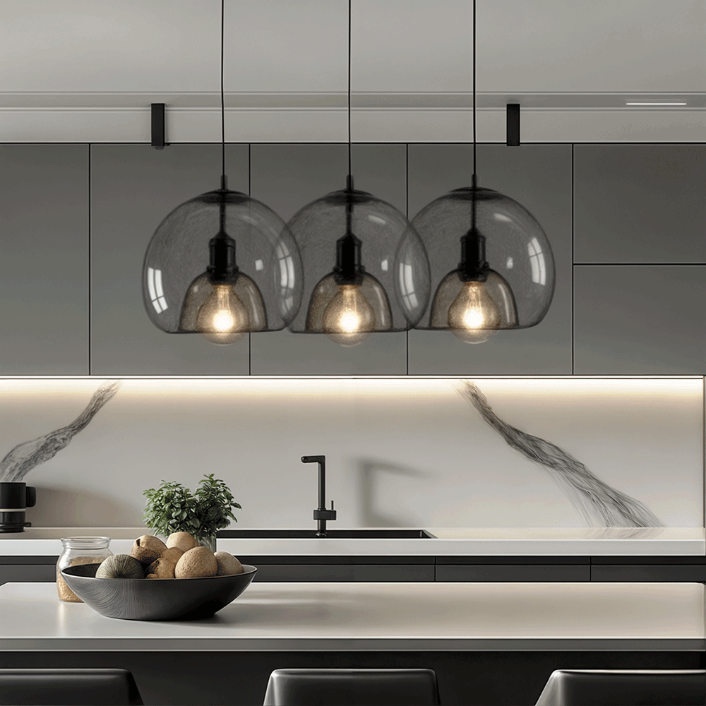 Nordic Minimalist Glass Stone LED Pendant Light