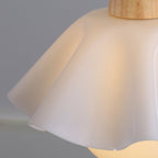 Nordic Style Wooden Flower Pendant Light