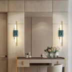 Refined Radiance Marble Accents Wall Light