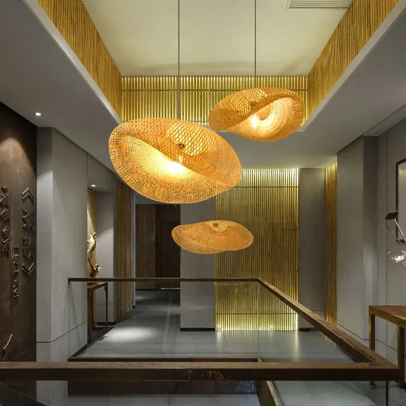 Aira Handwoven Natural Bamboo Pendant Light