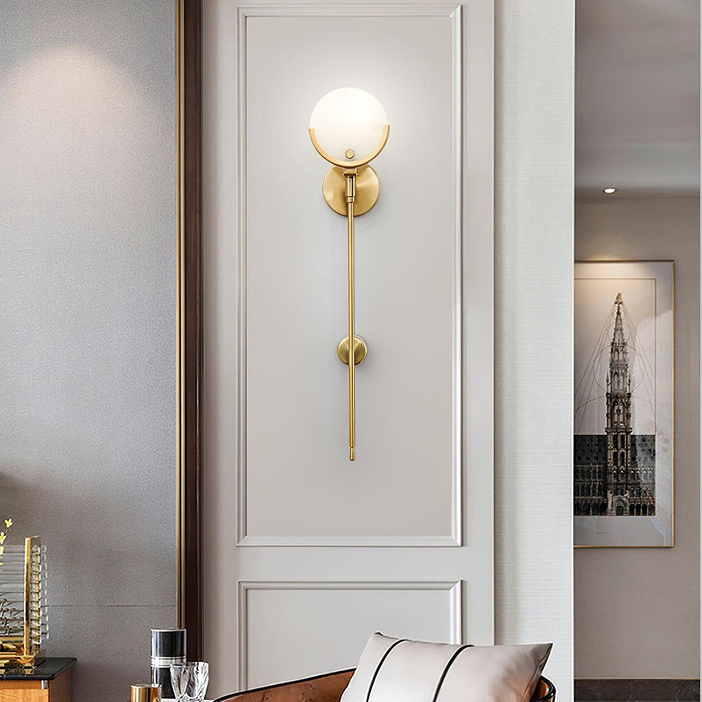 Alabaster Marble Ava Brass Wall Light