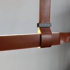 Luxen Minimalist Leather Linear Chandelier