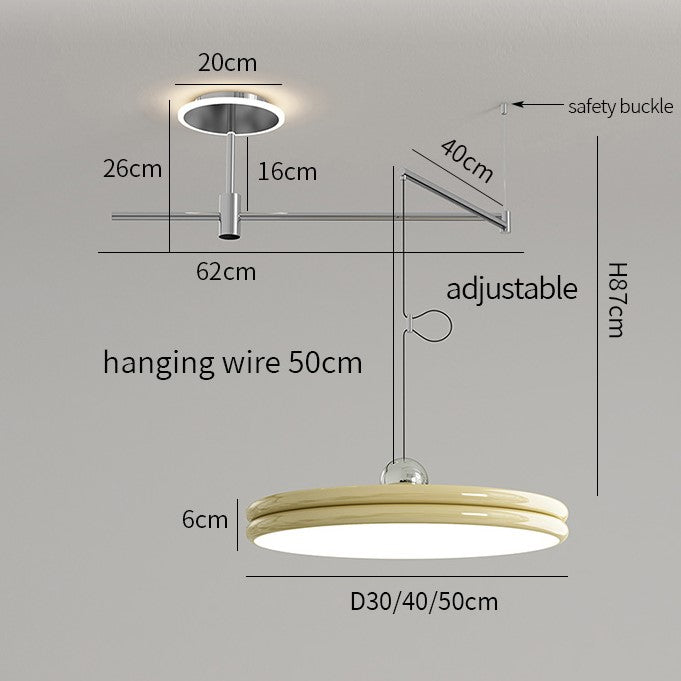 Rocker Movable Arm Flying Saucer Pendant Light