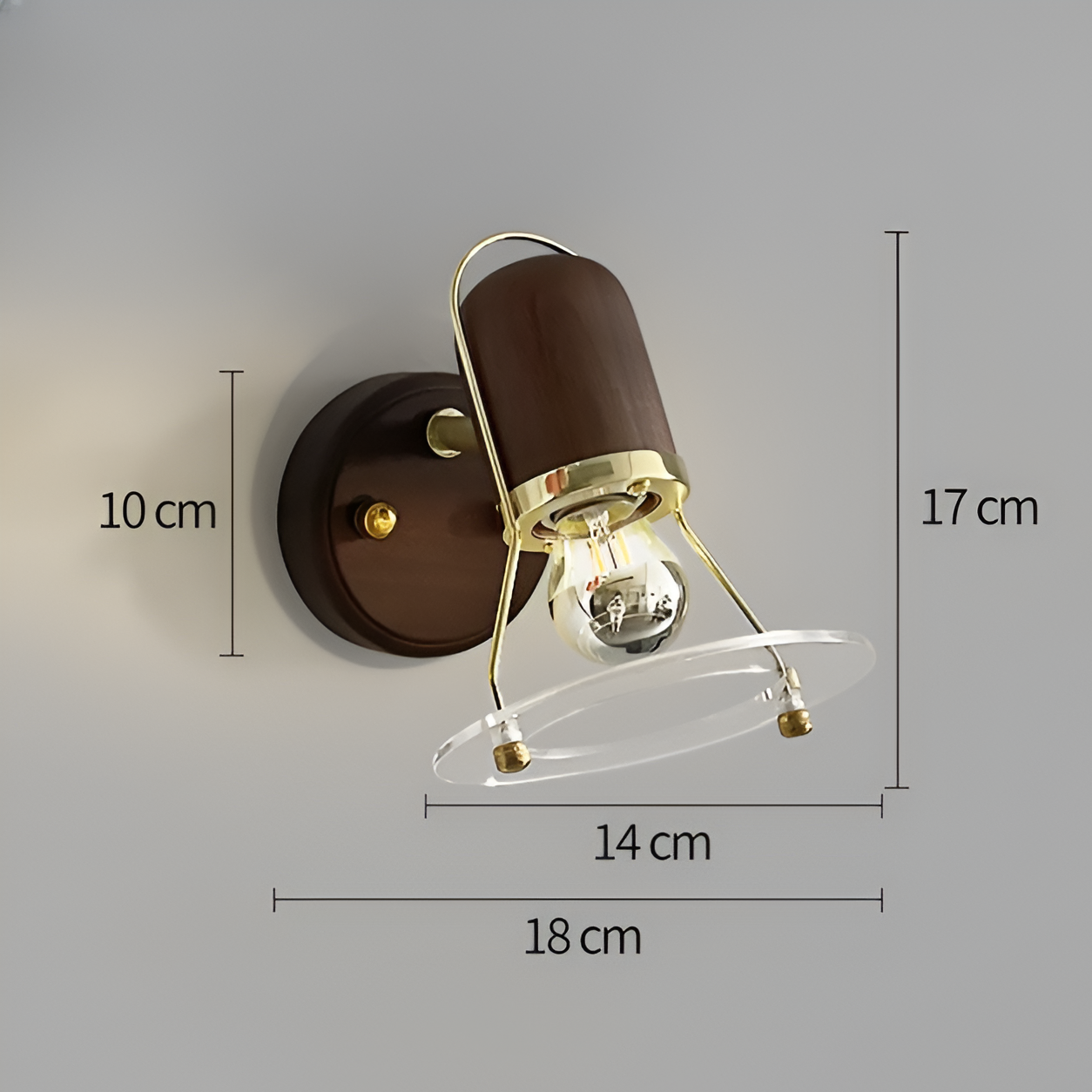 Japanese Retro Style Walnut Haughanv Wall Light