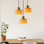 Nordic Iron Body Two-Tone Glass Pendant Light