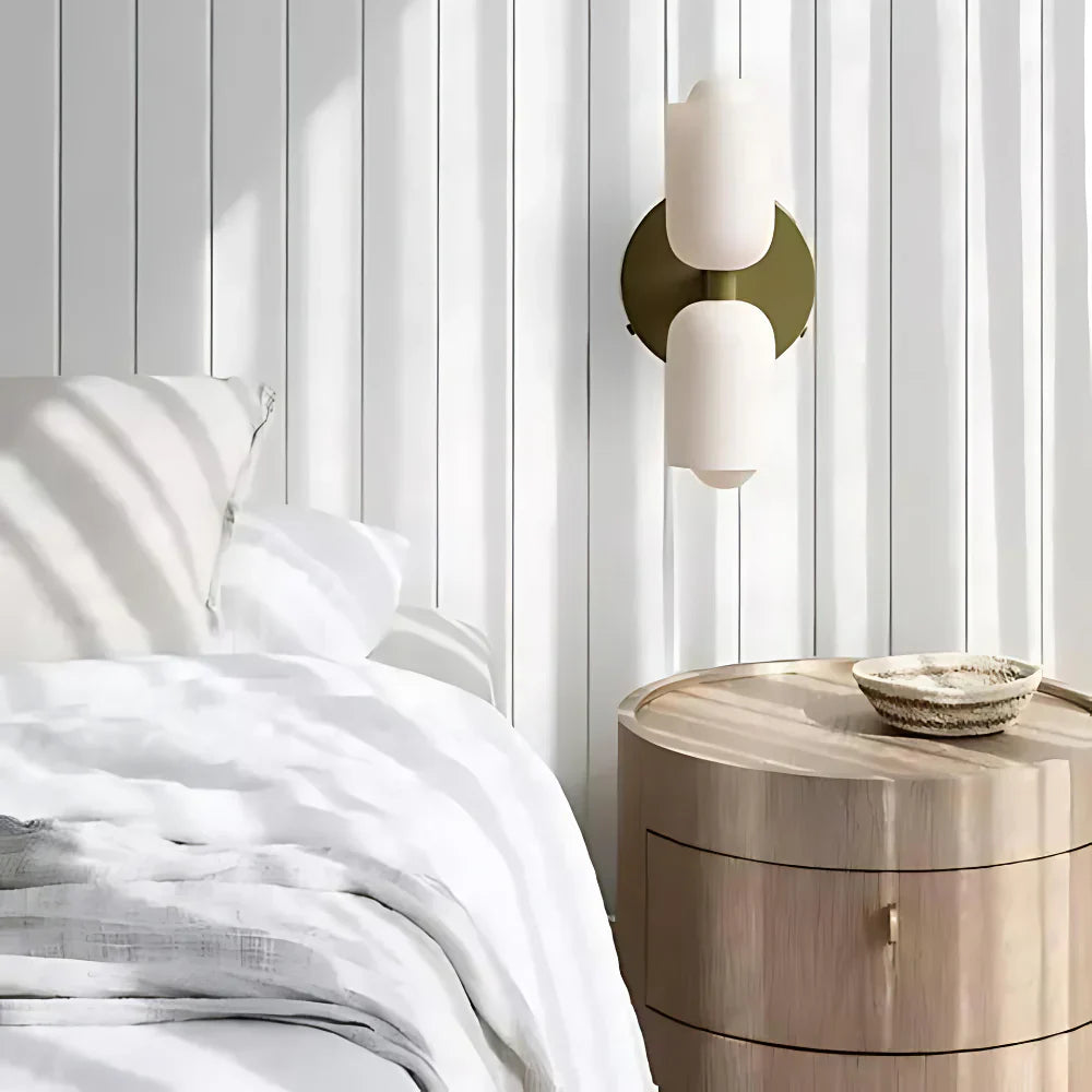 Elegance Cream Acrylic Metal Base Minimalist Wall Light