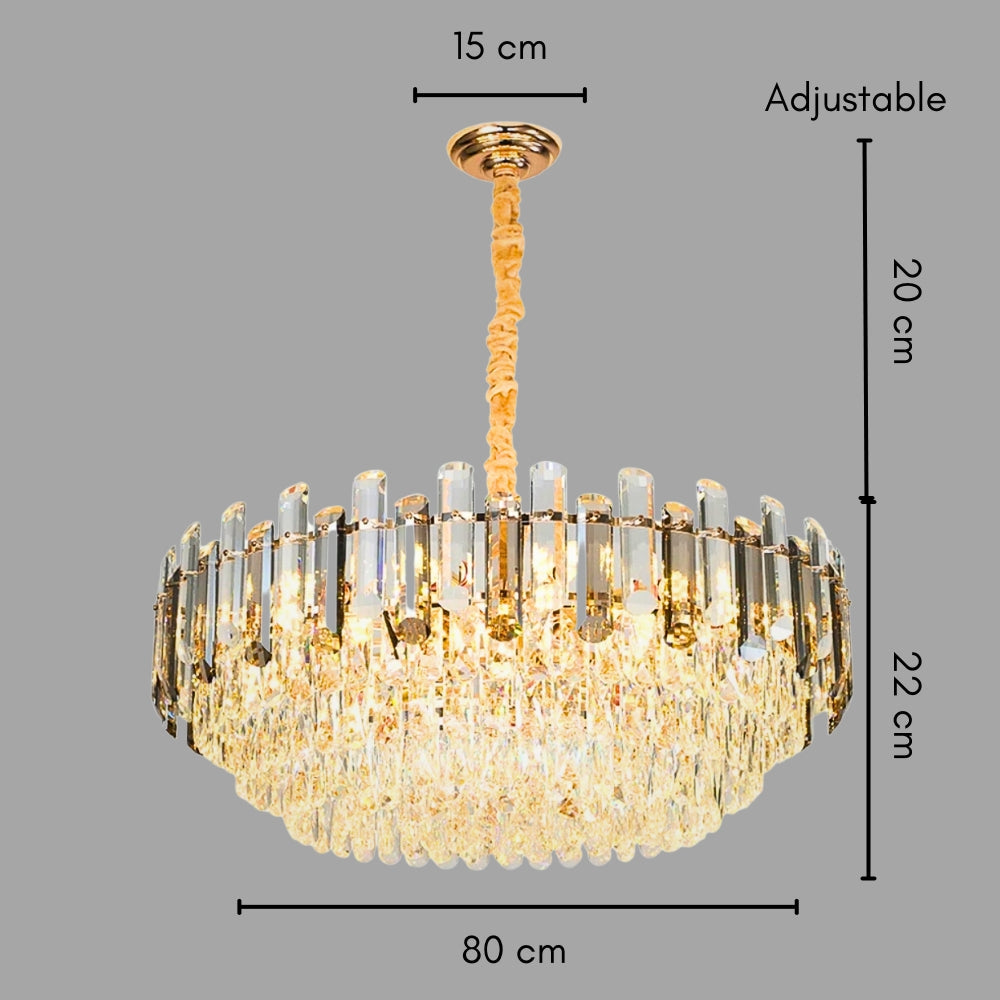 Nordic Crystal Tiered Chandelier