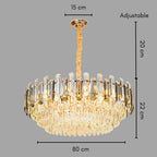 Nordic Crystal Tiered Chandelier
