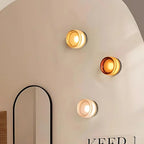 Nordic Luminous Dimple Glass Modern Wall Light
