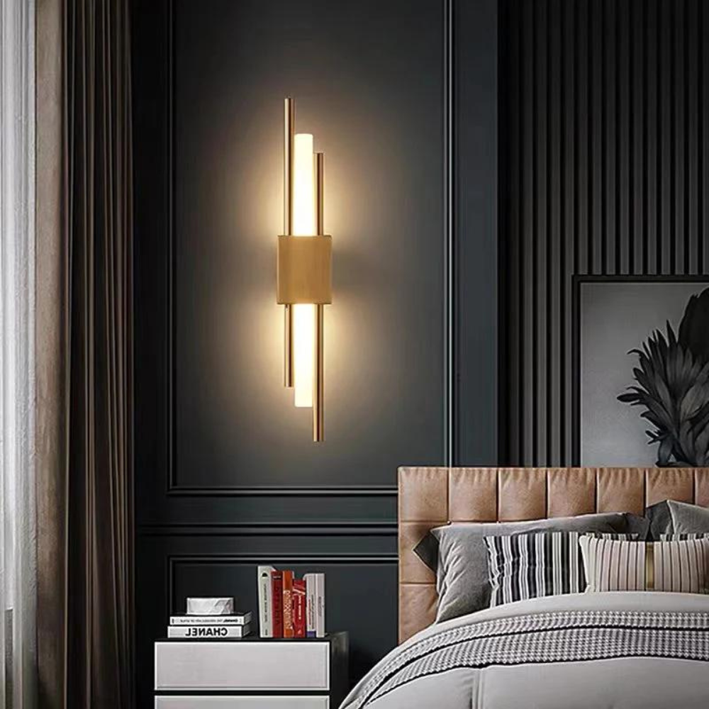 Refined Radiance Marble Accents Wall Light