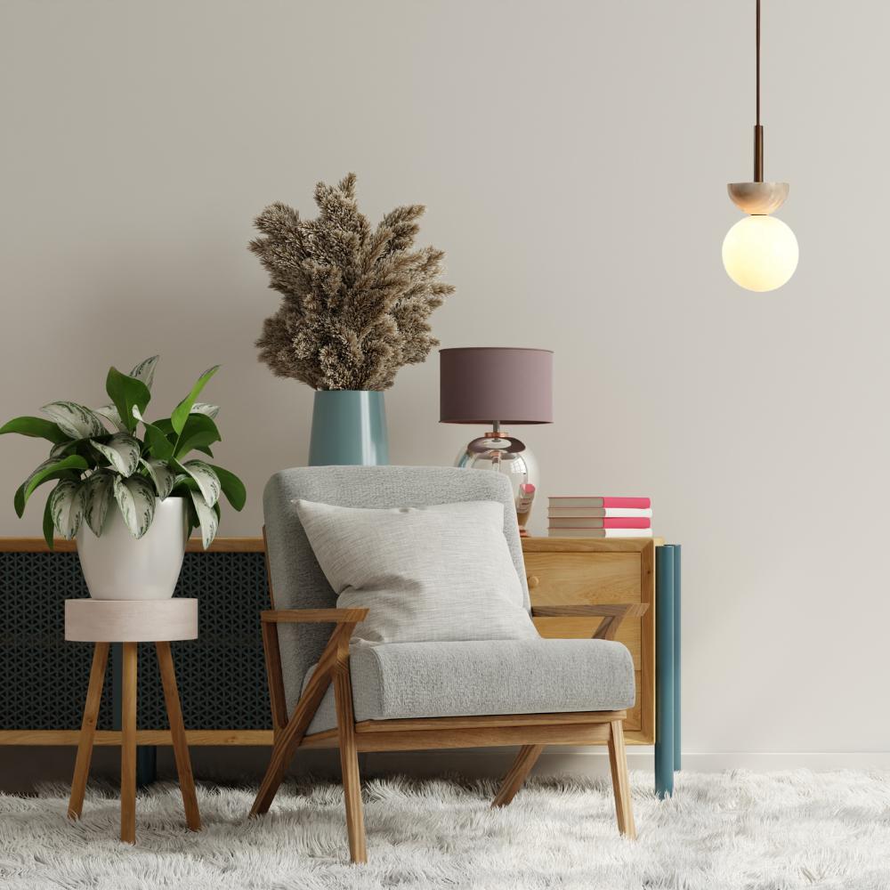 Round Travertine LED Pendant Light