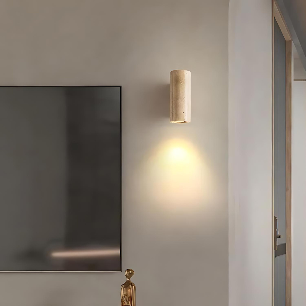 Wabi-Sabi Aura Travertine Wall Light