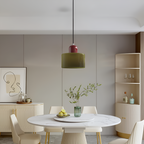 Nordic Iron Body Two-Tone Glass Pendant Light