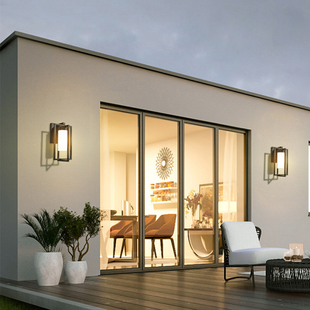 Rectangular Waterproof  Frame & Frosted IP65 Waterproof Outdoor Light