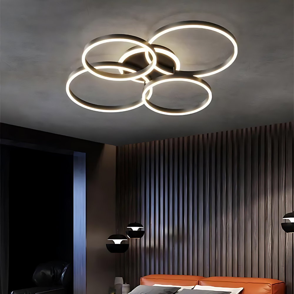 Modern Black Metal Chandelier Ceiling Light