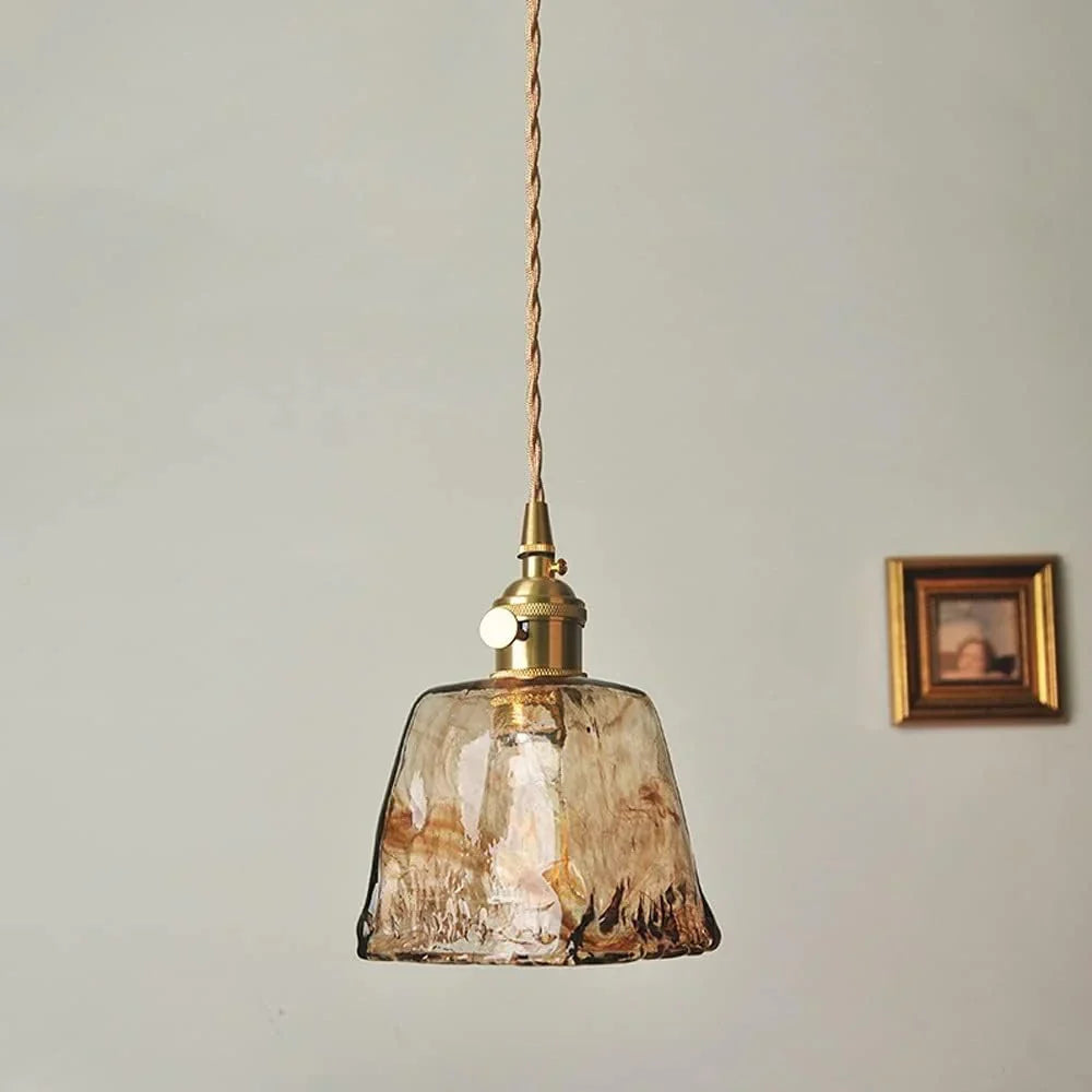 Aurex Vintage Brass Globe Pendant Light