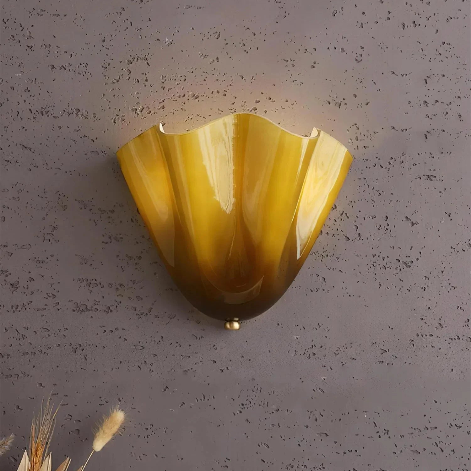 Skirt Series Retro Colored Glass Skirt Shell Wall Light