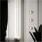 Nordic Luminous Dimple Glass Modern Wall Light