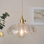 Emerald Lotus Retro Glass Ceiling Light