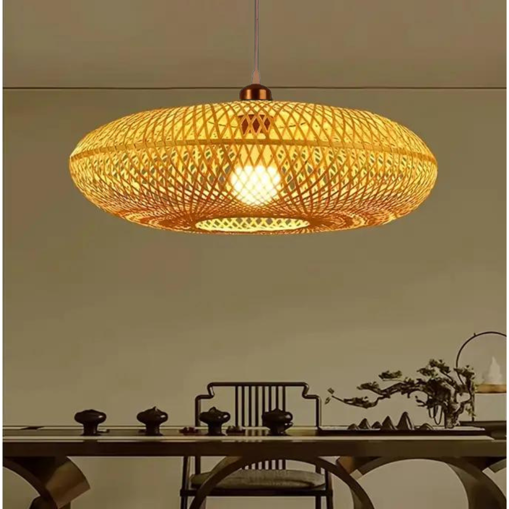 Treasure of the Dawn Bamboo Rattan Pendant Light