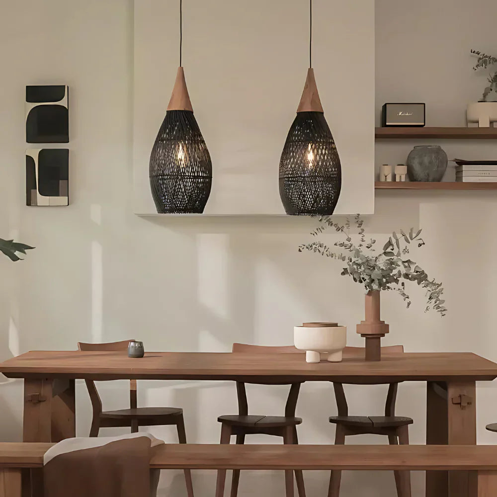 Handmade Rattan Tapestry Pendant Light