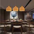 Braided Shine Natural Rattan Japandi Pendant Light