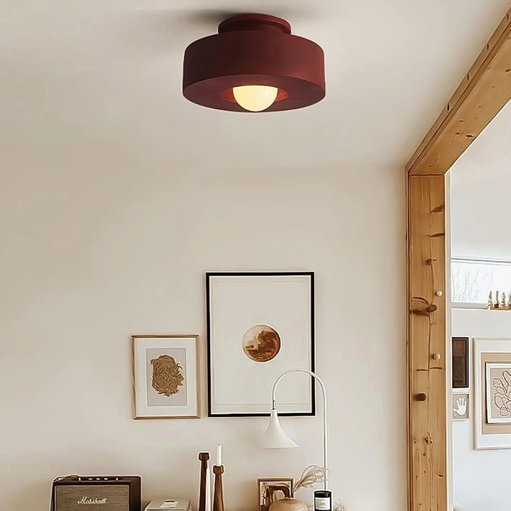Ethereal Circle Nordic Resin LED Minimalist Ceiling Lamp