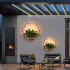 Minimalist Hexagonal Ring With Shelf  IP65 Waterproof Outdoor Light