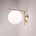 Calla Hanging Glass Globe Nordic Brass Wall Light