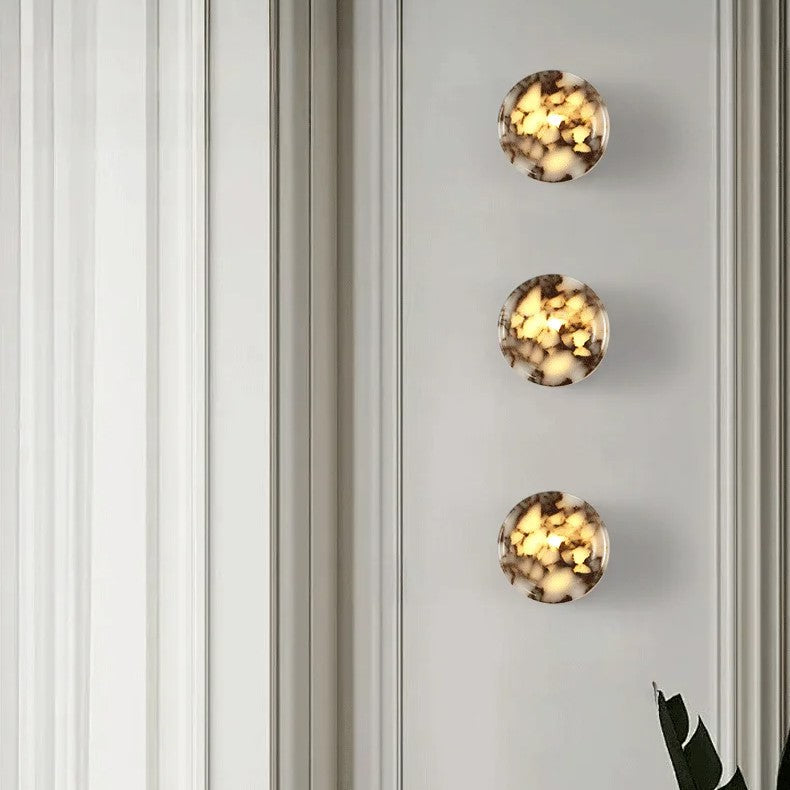 Nordic Cylindrical Marble Dot LED Wall Light