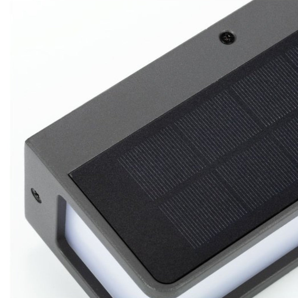 Modern Minimalist Rectangular Acrylic Sensor Solar IP65 Waterproof Outdoor Wall Light